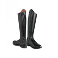 SALE-DONATELLO JUNIOR LONG LEATHER BOOTS BLACK