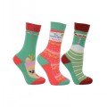 SALE-HY FASHION KIDS 3PACK CHRISTMAS SOCKS